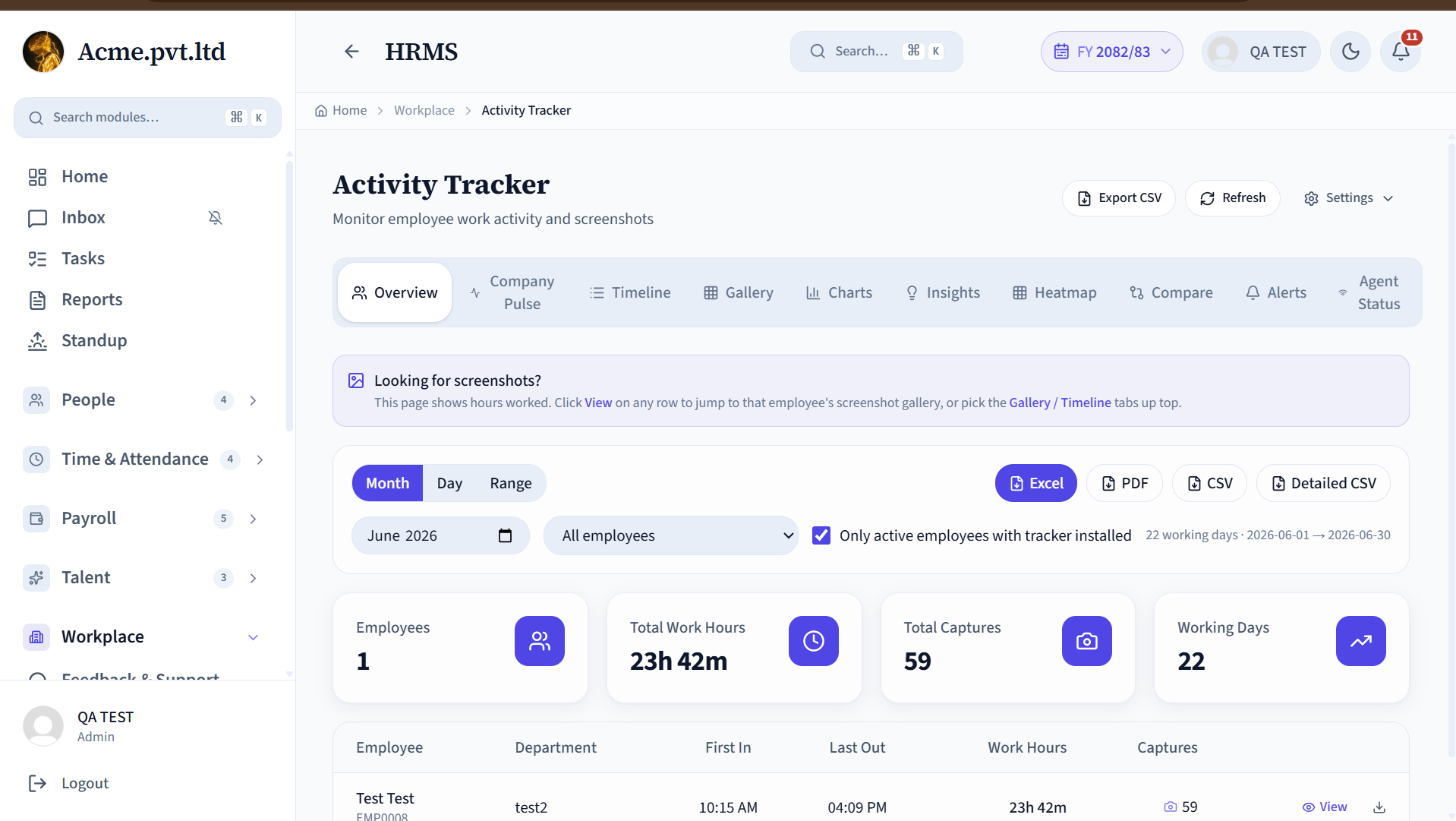 Activity tracker
